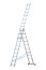 Three-section aluminum ladder, 3 sections of 10 steps AL 3x10 P60