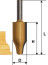 Vertical figureline milling cutter f25,4x41,3mm xv 12mm, art. 46550