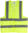 Yellow signal vest, 2 horizontal and 2 vertical stripes, 60 gr., size XL