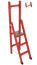 SVD-0.7TSH with vertical support dielectric fiberglass stepladder, Telecom, wide steps, h=1650mm, h work platform=700mm, step 3