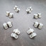 Mini bearing support rollers for medium loads (8 pcs). Height 19.5 mm