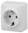 Розетка ЭРА Эксперт 11-2203-01 с заземлением 2P+E Schuko 16A-250В IP20 ОУ белый