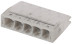 ERA terminal NO-224-31 compact series 205 5 holes 0.5-2.5 mm2 pack of 4 pcs