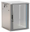 TWB-0445-GP-RAL7035 Wall cabinet 19-inch (19"), 4U, 278x600x450mm, glass door with perforation on the sides, handle with lock, color gray (RAL 7035) (disassembled)
