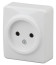 Розетка ЭРА Эксперт 11-2201-01 2P 16A-250В IP20 ОУ белый
