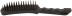 Steel brush, black plastic handle, 275 mm, 5-row
