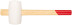 White rubber mallet, wooden handle 70 mm ( 680 gr )