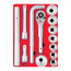 3/4” socket set with accessories, base, 13 pieces MASTER 5-0062213