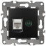 Розетка ЭРА Серия 12 12-3110-05 комбинированная RJ45+TV IP20 антрацит