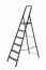 Compact steel stepladder, 6 steps, weight 7.4 kg