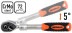 1/2" DR ratchet (telescopic; L=240-440mm; 72 prongs; 5 degrees) Avtodel (39736)