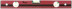 Optima level, 3 eyes, red body, milled working face, 400 mm scale