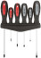 Screwdriver "Master", CrV steel, rubberized handles, magnetic tip, on the holder, set of 6 pcs.