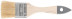 Flute brush "Light", natural light bristles, wooden handle 1.5" (38 mm)