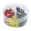 Insulated end sleeves (NSHVI) in a bulk storage box, color range III DIN