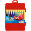 Stamp markers "Cars", 10 colors, washable, red plastic. pencil case, European suspension