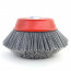 Щетка чашечная Д150*M14, ворс полимер-абразив P80 по дереву для УПМ УШМ (болгарка) (1-233)