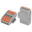 ERA terminal NO-225-455 pass-through with mounting plate 222-2414P with 4-pole levers 0.08-2.5/4 mm2 package of 1 piece