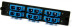 FO-FPM-W120H32-12LC-BL Панель для FO-19BX с 12 LC адаптерами, 12 волокон, одномод OS1/OS2, 120x32 мм, адаптеры цвета синий (blue)