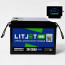 Литиевый тяговый аккумулятор ЛИТДЖЕТ серии SE LiFePO4, 24 В, 90 А·ч, Bluetooth BMS 90 А, дисплей LCD07, степень защиты IP65