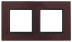 14-5102-25 ЭРА Рамка на 2 поста, стекло, Эра Elegance, бордо+антр