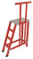 SVP-1,0-PS fiberglass with vertical supports footrest h=1000mm, handrail, 3 wide steps, collapsible, platform 800x600mm