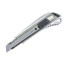 Stationery knife 18 mm Berlingo "Metallic", auto-lock, metal case, European suspension