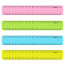 Ruler 20cm STAMM, plastic, with holder, transparent, neon colors, assorted