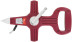 Geodetic tape measure, steel tape, red open plastic case 30 m
