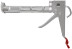 Sealant gun 225 mm semi-casing, reinforced chrome, toothed stem