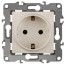 Розетка ЭРА Серия 12 12-2001-02 с заземлением 2P+E Schuko 16A-250В IP20 без м.лапок слоновая кость