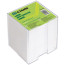 The block for recording STAMM "Office", 9*9*9cm, transparent plastic box, white, white 65-70%