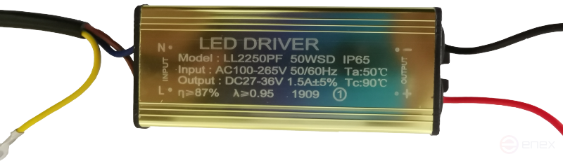 Драйвер для светодиодных светильников Mosvolt LL2250PF 9050mA 50W IP65