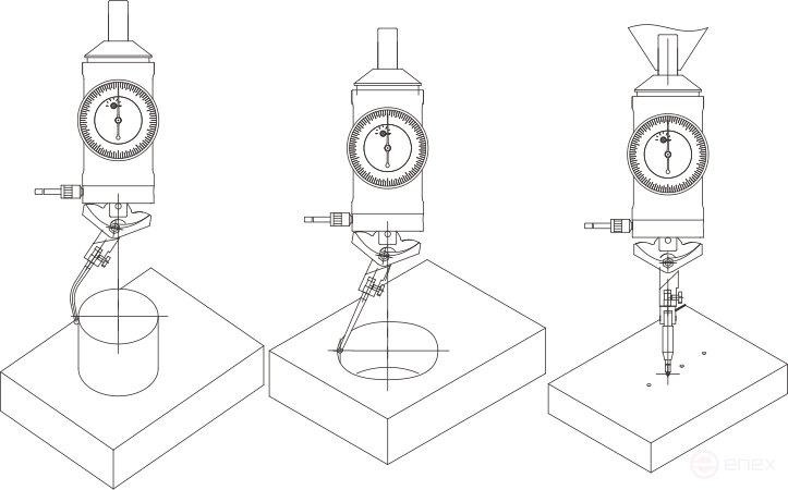 Центроискатель механический 0-3 мм; 0,01 мм