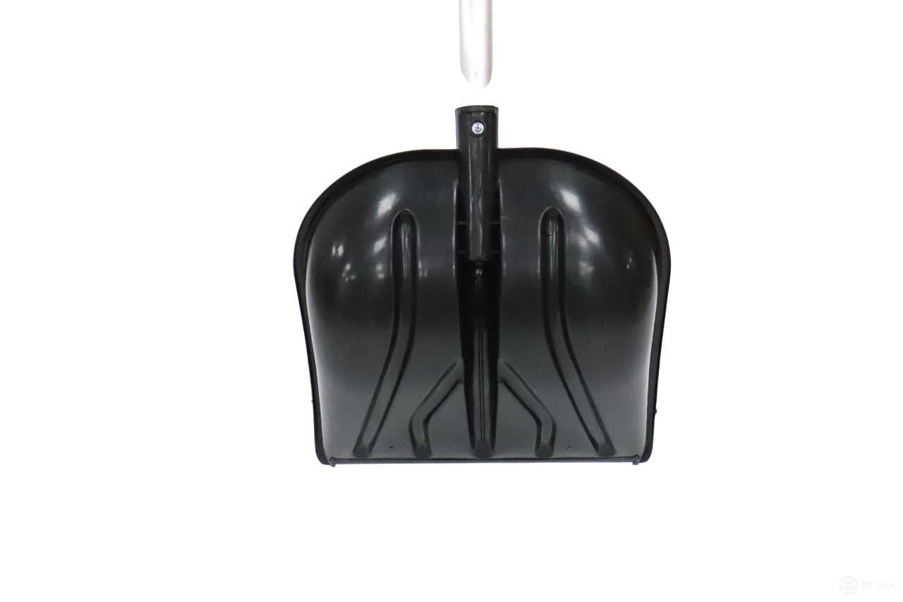 ACG Лопата "Метель" снегоуборочная 400х400 пластик черная с ал. накладкой ал. черенком и ручкой 1021807