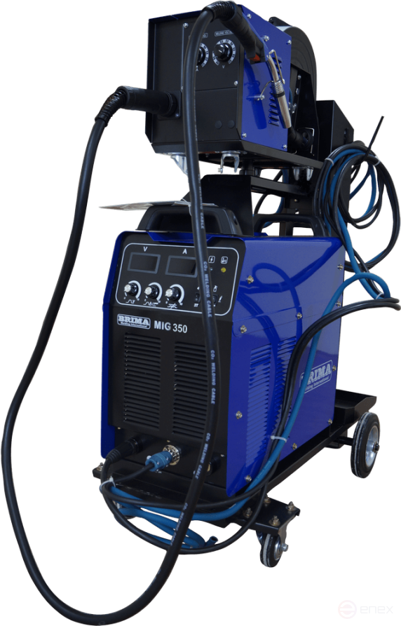 Полуавтомат MIG-350 (380В) (15кг) "BRIMA" С ТЕЛЕЖКОЙ