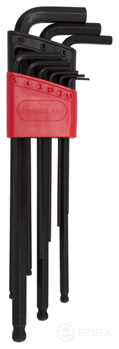 Set of hexagon keys with ball end GEDORE RED 1.5-10 mm