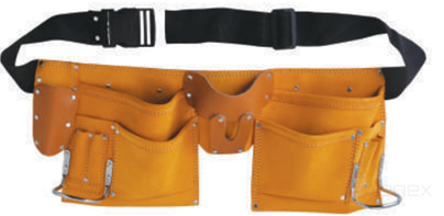 Leather tool belt (pockets: 2 large, 3 medium, 4 small)