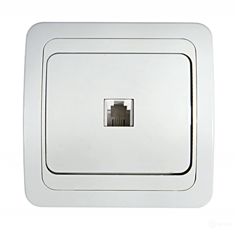 Розетка телефонная CLASSICO белая 2034 IN HOME