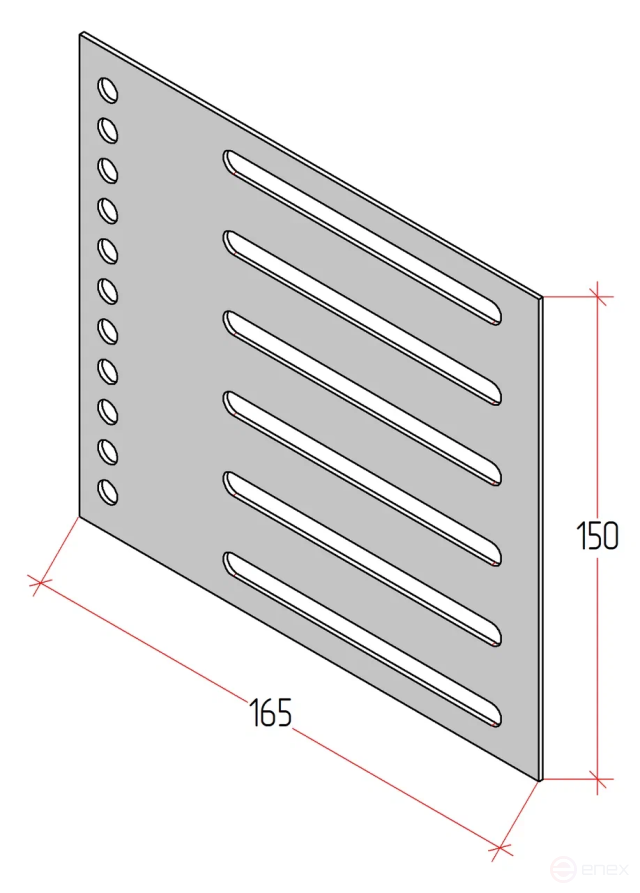 MULTICOLOR Mounting plate (WxDxH) Soc 1.5 mm