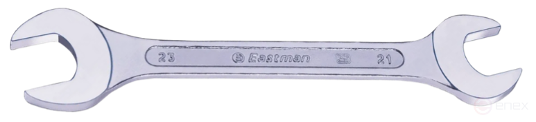 Double-sided horn wrench with recessed handle, 8x9 mm, E-2001