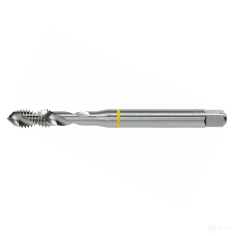Tap machine screw groove M4x0.7 HSS-E DIN371 Form C 6H Yellow Ring ToolPro