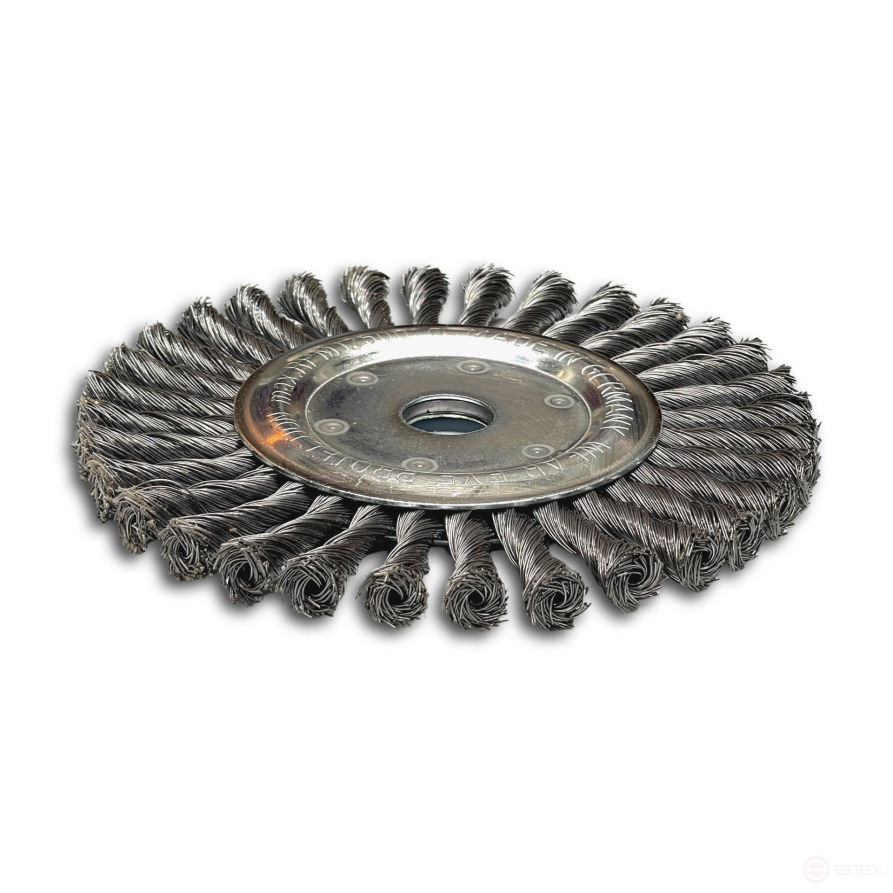 Disc brush harness, D178 mm, width 14 mm, 32 bundles, straight steel wire STH 0.50 mm, fit M14