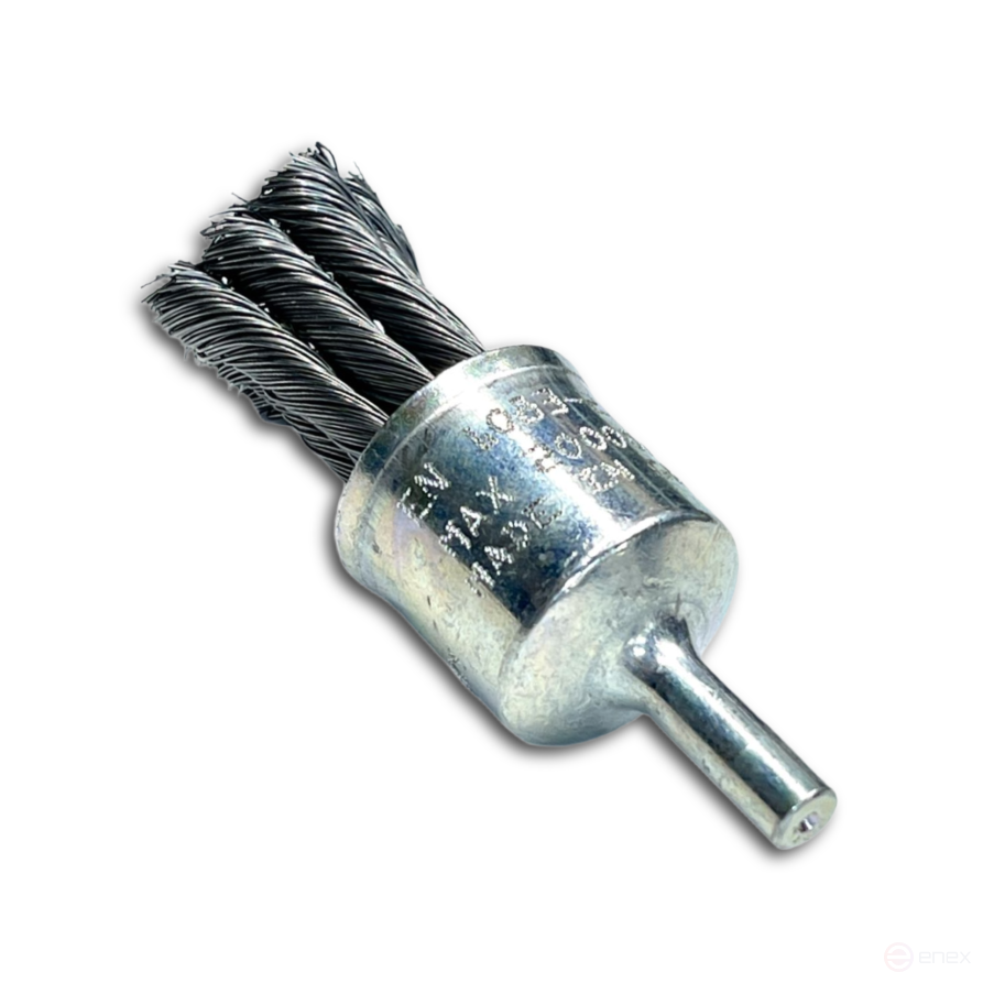 Brush harness brush, D22 mm, shank 6 mm, 8 bundles, straight steel wire STH 0.50 mm, length of the working part 28 mm