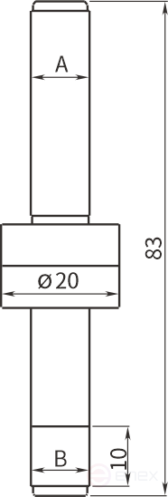 Центроискатель механический, хвостовик Ø10 мм; цилиндрический наконечник Ø10 мм