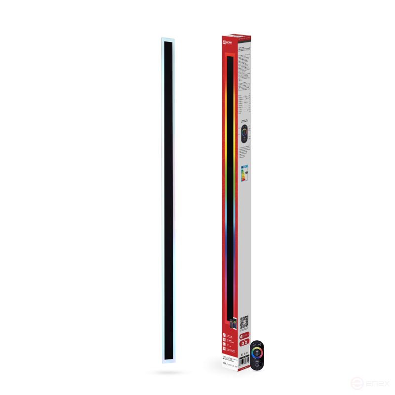 Светильник уличный светодиодный ДБУ MARS120-40RGB-SMART-ВL 40Вт 1200x80 с пультом ДУ IP54 черный IN HOME