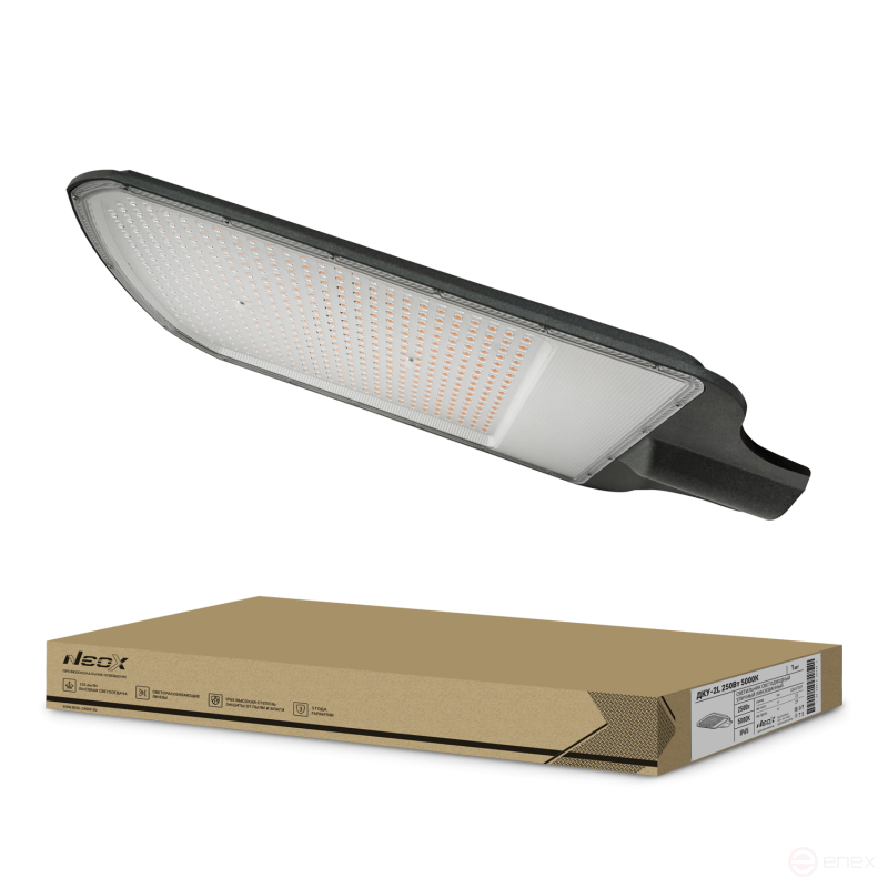 Outdoor lensed LED Lamp DKU-2L 250W 230V 5000K 31250Lm 125lm/W 48-70mm IP65 NEOX