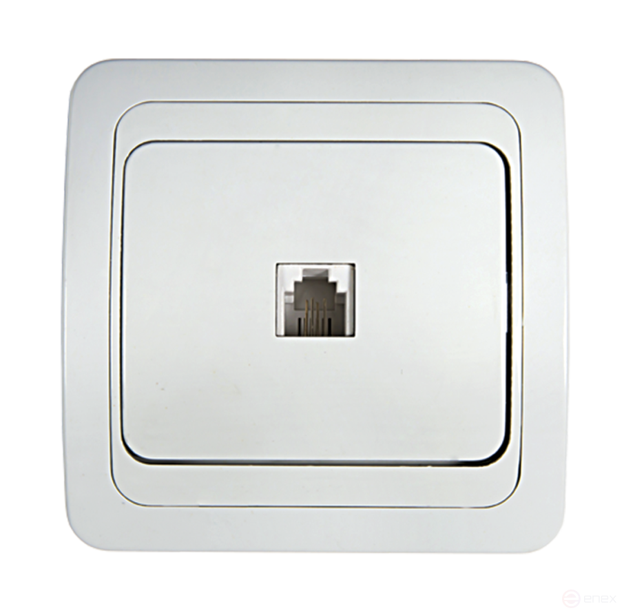 Розетка телефонная CLASSICO белая 2034 IN HOME