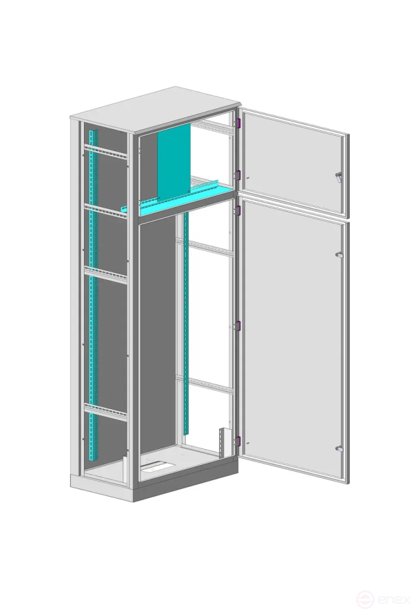 MULTICOLOR Housing VRU-2 IP-54 (600x2000x450) with removable side panels (WxHxD) RAL 7035; without mounting panels