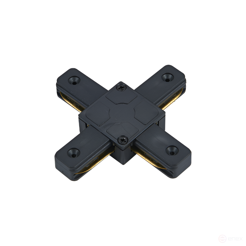 Коннектор X-тип XSB-BL для шинопровода SB черный IN HOME